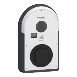 Borne de recharge EVlink Pro AC Schneider - Mono/Triphasé -  Mode 3 - Prise T2S - 22kW - IP55 - Compteur MID