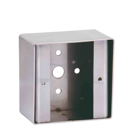 Cadre saillie inox avec visière anti-pluie Aiphone - Pour bouton de sortie BP60 et BP60LA - Gris