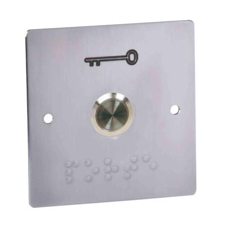 Bouton poussoir de sortie BP60 Aiphone - Encastrable - Entraxe 67 mm - Inox
