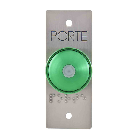 Bouton poussoir de sortie avec LED et buzzer BPLA Aiphone - Encastrable - Inox
