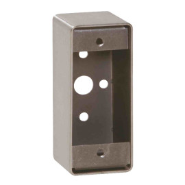 Cadre saillie inox avec visière anti-pluie Aiphone - Pour bouton de sortie BPS et BPLA - Gris