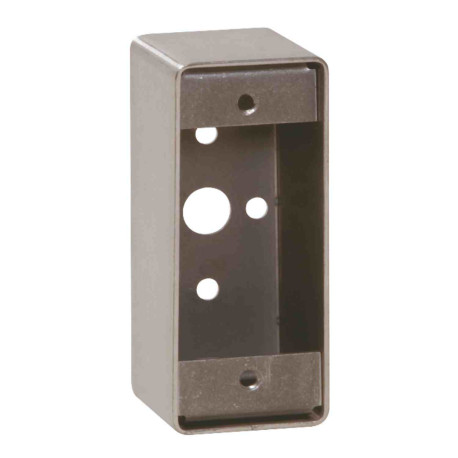 Cadre saillie inox avec visière anti-pluie Aiphone - Pour bouton de sortie BPS et BPLA - Gris