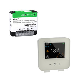 Pack Wiser Chauffage - 1 pièce supplémentaire - Thermostat connecté + Micromodule encastré