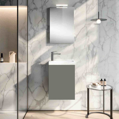 Ensemble lave-mains Europa GB Group - 1 meuble 1 porte - L.40cm - Vesuvio