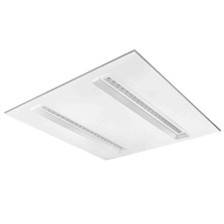 Lot de 10 dalles LED SOLI LENS Indigo - 600x600mm - 25W - 2CCT - Non dimmable - Blanc mat