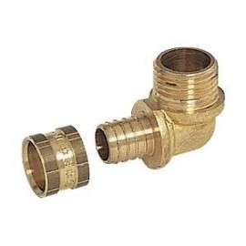 Raccord PER à glissement PG7092G coude mâle droit à visser 3/8-12x1,1