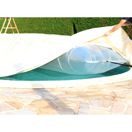 Coussin d’hiver Flot’Up ECO - L.2m - Pour piscine entre 2,5 et 3,4m - PE BD - Transparent - POOLCO