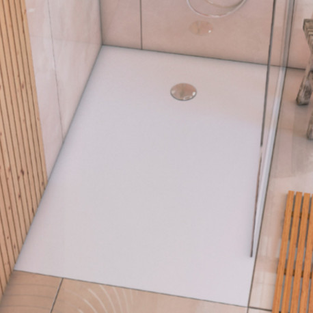 Receveur de douche extra-plat Kontact Aquarine - 120x80cm - Blanc Mat