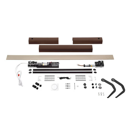 Kit pour volets battants Yslo IO Flex 2V Somfy - 2 vantaux - Marron et Noir