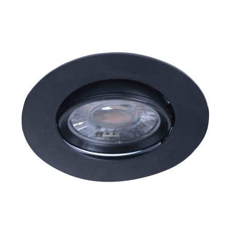 Spot LED encastré basculant Iris Aric - Rond - 6.2W - 3CCT - IP20 - Dimmable - Noir
