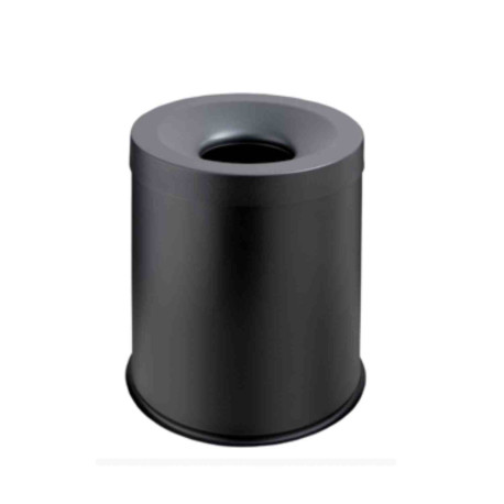 Poubelle certifiée anti-feu JVD - 14L - Noir