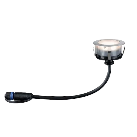 Spot encastré de sol Plug & Shine - Floor - Dimmable - 3000K - 90° - Avec ampoule - 1W - Argent