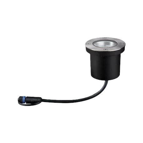 Spot encastré de sol Plug & Shine - Rond - Dimmable - 3000K - Avec ampoule - 4W - Inox