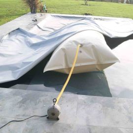 Coussin d’hiver Flot’Up SUP -  L.4m - Pour piscine entre 4,5 à 5,4m - PVC armé - Beige - POOLCO