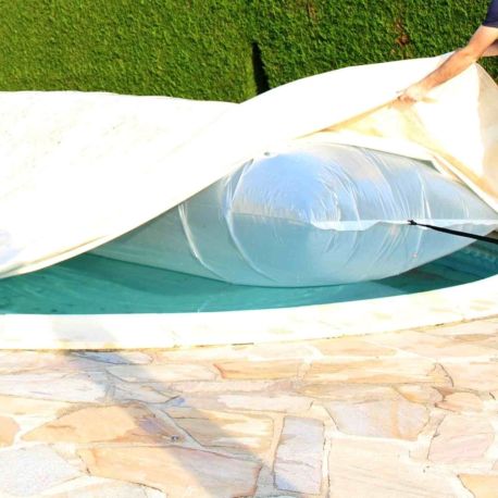 Coussin d’hiver Flot’Up ECO - L.10m - Pour piscine entre 10,5 et 11,4m - PE BD - Transparent - POOLCO