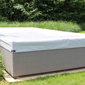 Couverture Cov’In Poolco - Pour spa intérieur ≤ 2,6m x 2,6m - PVC armé - Gris clair