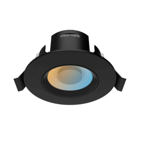 Spot LED orientable Carat CCT II Miidex - 9W - 3000-4000-6500K - Non dimmable - Rond - Noir