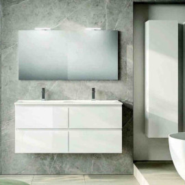 Ensemble salle de bains Europa GB Group - 2 meubles - 4 tiroirs - L.2x60cm - Bianco Glossy