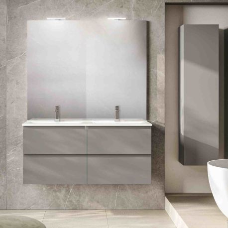 Ensemble salle de bains Europa GB Group - 2 meubles - 4 tiroirs - L.2x60cm - Vesuvio