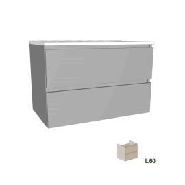 Meuble sous vasque Europa GB Group - 2 tiroirs - L.60cm - Vesuvio