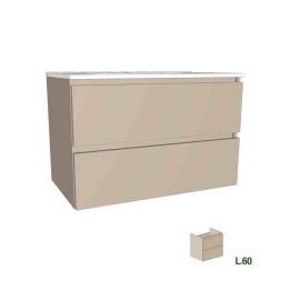 Meuble sous vasque Europa GB Group - 2 tiroirs - L.60cm - Cappucino