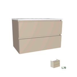 Meuble sous vasque Europa GB Group - 2 tiroirs - L.70cm - Cappucino