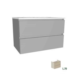 Meuble sous vasque Europa GB Group - 2 tiroirs - L.70cm - Vesuvio