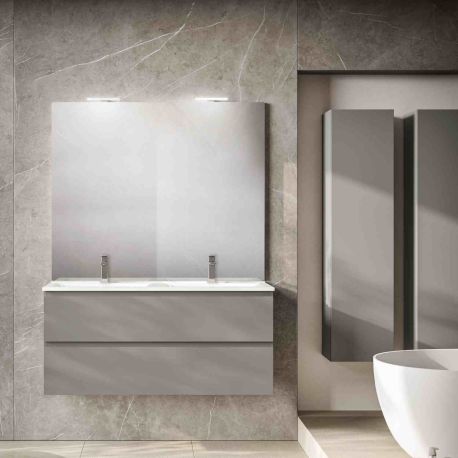 Ensemble salle de bains Europa GB Group - 1 meuble 2 tiroirs - L.120cm - Vesuvio