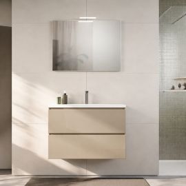 Ensemble salle de bains Europa GB Group - 1 meuble 2 tiroirs - L.80cm - Cappucino
