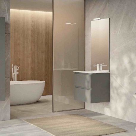 Ensemble salle de bains Europa GB Group - 1 meuble 2 tiroirs - L.60cm - Vesuvio