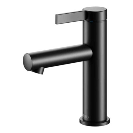 Mitigeur lavabo sans vidage 100 IXMO Pure Keuco - Monotrou - Rosace ronde - Noir mat