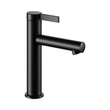 Mitigeur lavabo sans vidage 130 IXMO Pure Keuco - Monotrou - Rosace ronde - Noir mat