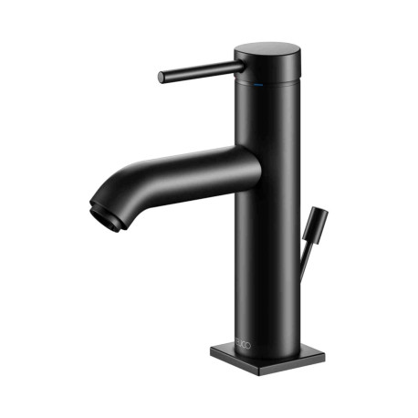 Mitigeur lavabo avec vidage 100 IXMO Soft Keuco - Monotrou - Rosace ronde - Noir