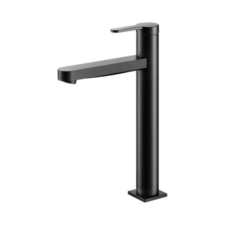Mitigeur lavabo sans vidage 210 IXMO Flat Keuco - Monotrou - Rosace ronde - Noir mat