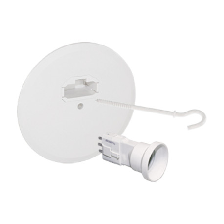 Kit point de centre complet Finition Eur'Ohm - E27 - Couvercle DCL Ø120mm - Piton 75mm