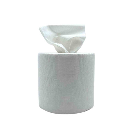 Bobine essuie-tout COBIC - 450 feuilles - Pure ouate cellulose - Blanc