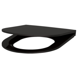 Abattant WC avec couvercle Delabie - Pour WC suspendus S21 - Noir