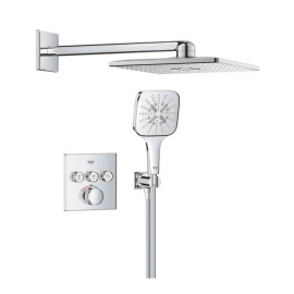 Ensemble pour douche encastrée Rapido Duo Grohe - Tête de douche carrée