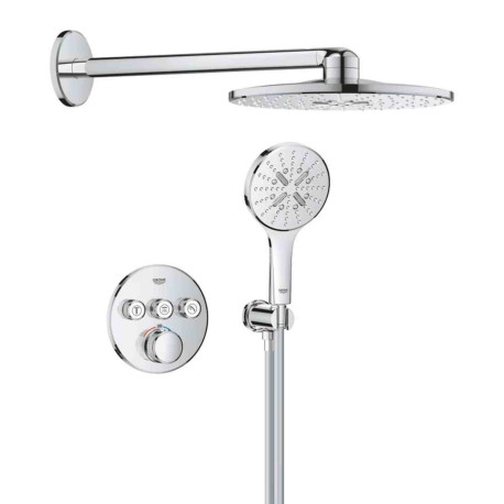 Ensemble pour douche encastrée Rapido Duo Grohe - Tête de douche ronde