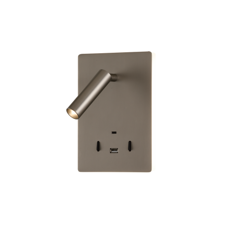 APPLIQUE + LISEUSE - MANAT - 5W/3W - 830 - 415/285LM - NICKEL MAT - USB A/C