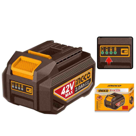 Batterie Lithium-ion 2.0 Ah ING-CO - 42V - Avec témoin de charge