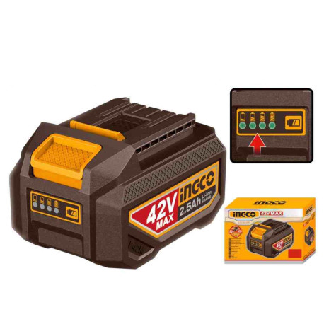 Batterie Lithium-ion 2.5 Ah ING-CO - 42V - Avec témoin de charge