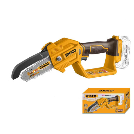 Élagueuse électrique sans fil ING-CO - 20V - Longueur coupe 127mm -  Vitesse chaine 5m/s - Sans batterie ni chargeur