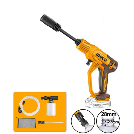 Nettoyeur haute pression électrique sans fil ING-CO - 20V - 2.8l/mn - 24.8bar - Sans batterie, ni chargeur