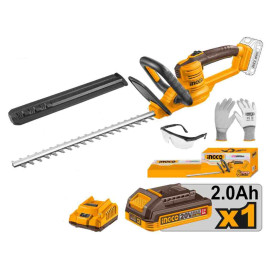 Taille haie électrique sans fil ING-CO - 20V - Longueur coupe 460mm -  2800 tr/mn - Avec Starter Pack 2.0Ah