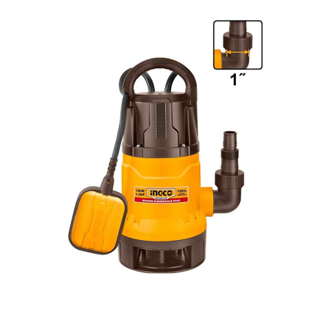 Pompe submersible pour eaux usées ING-CO - 220V - 750W -  333l/mn - Hauteur de relevage max 9m