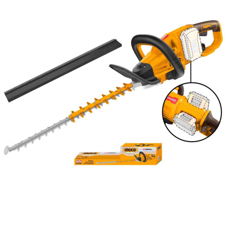 Taille haie électrique sans fil ING-CO - 2x20V - Longueur coupe 650mm -  3600 tr/mn - Sans batterie, ni chargeur