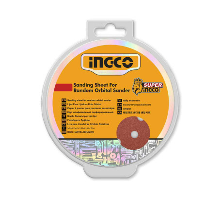 Boite de 50 abrasifs pour ponceuse orbitale ING-CO - Ø125 mm - Grains P40/P80/P120/P180