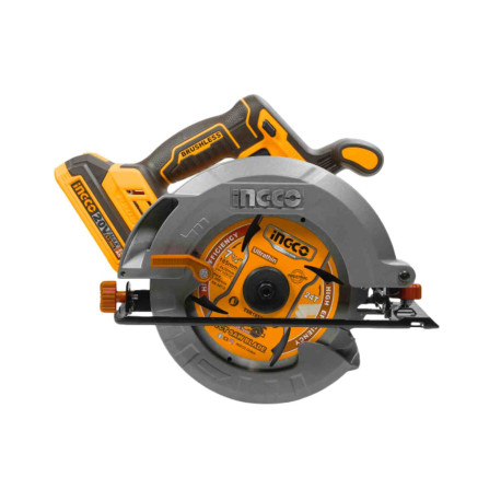 Scie circulaire sans fil ING-CO - 20V - Ø 185mm -  4 800 tr/min - 1 lame fournie - Sans batterie ni chargeur