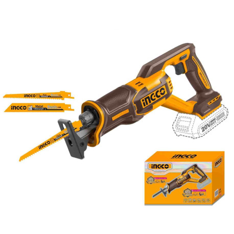 Scie sabre sans fil ING-CO - 20V - max. 2800 c/min - 2 lames fournies - Sans batterie ni chargeur